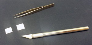 Use Tweezers and/or a Knife to Handle the Tape